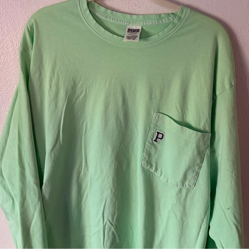 Lime Green PINK Victoria’s Secret Long Sleeve Shirt